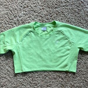 Gymshark Lime Green Cropped Crewneck Sweatshirt🍋‍🟩